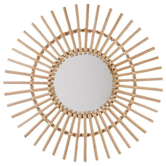 Miroir Soleil en Bois D58 cm - Alisdom