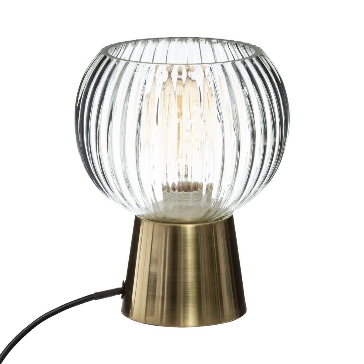 Lampe de Chevet en Verre et Fer H19.5 cm - Alisdom