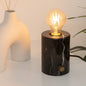 Lampe de Chevet en Marbre Noir avec Socle D11.5 cm - Alisdom