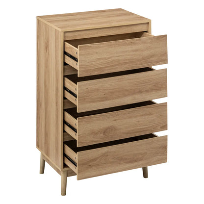 Commode Scandinave en Bois avec 5 Tiroirs