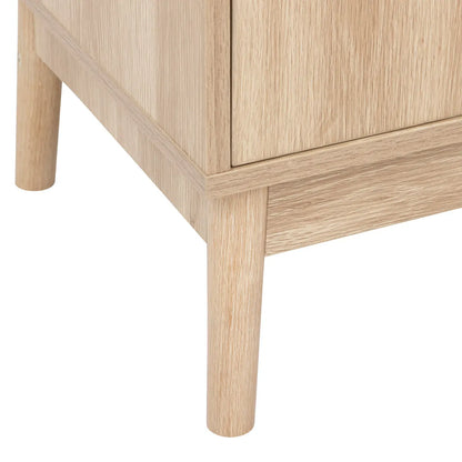 Meuble TV Scandinave en Bois Clair avec Rangements