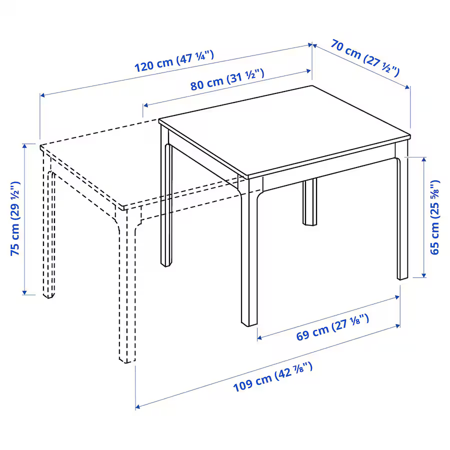 Table noire extensible