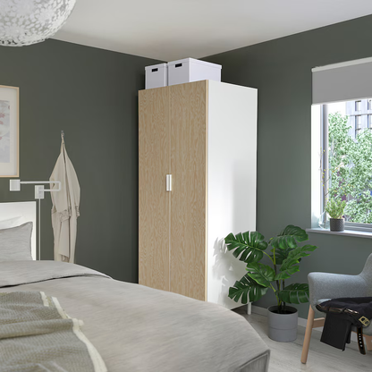 Armoire effet Pin avec 2 Portes 80 x 57 x 191 cm