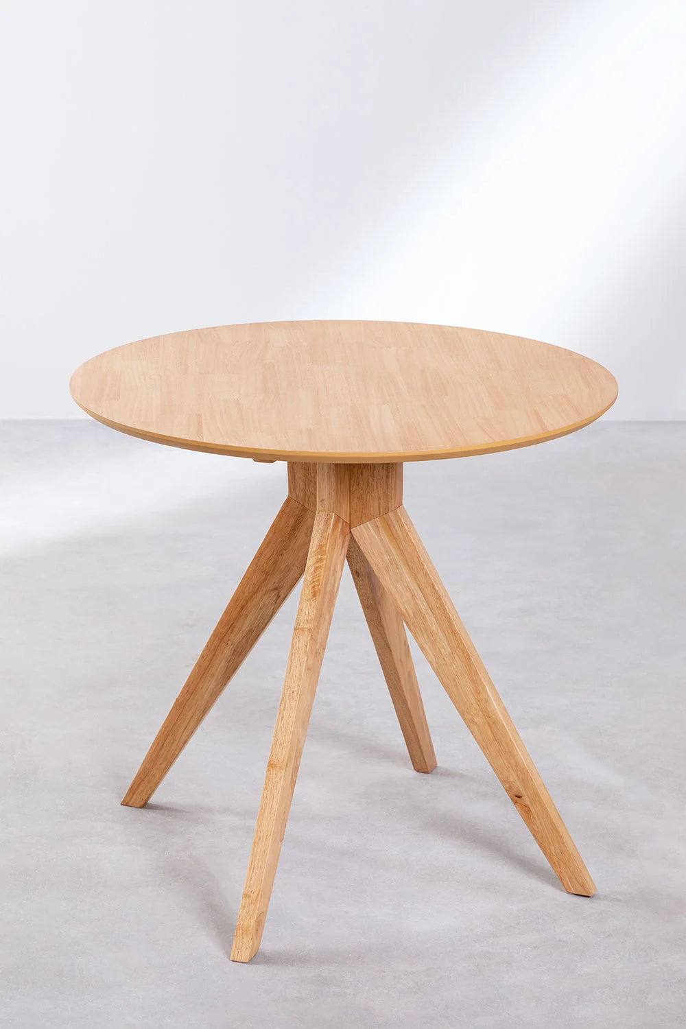 Table à manger ronde en bois naturel Ø80 cm